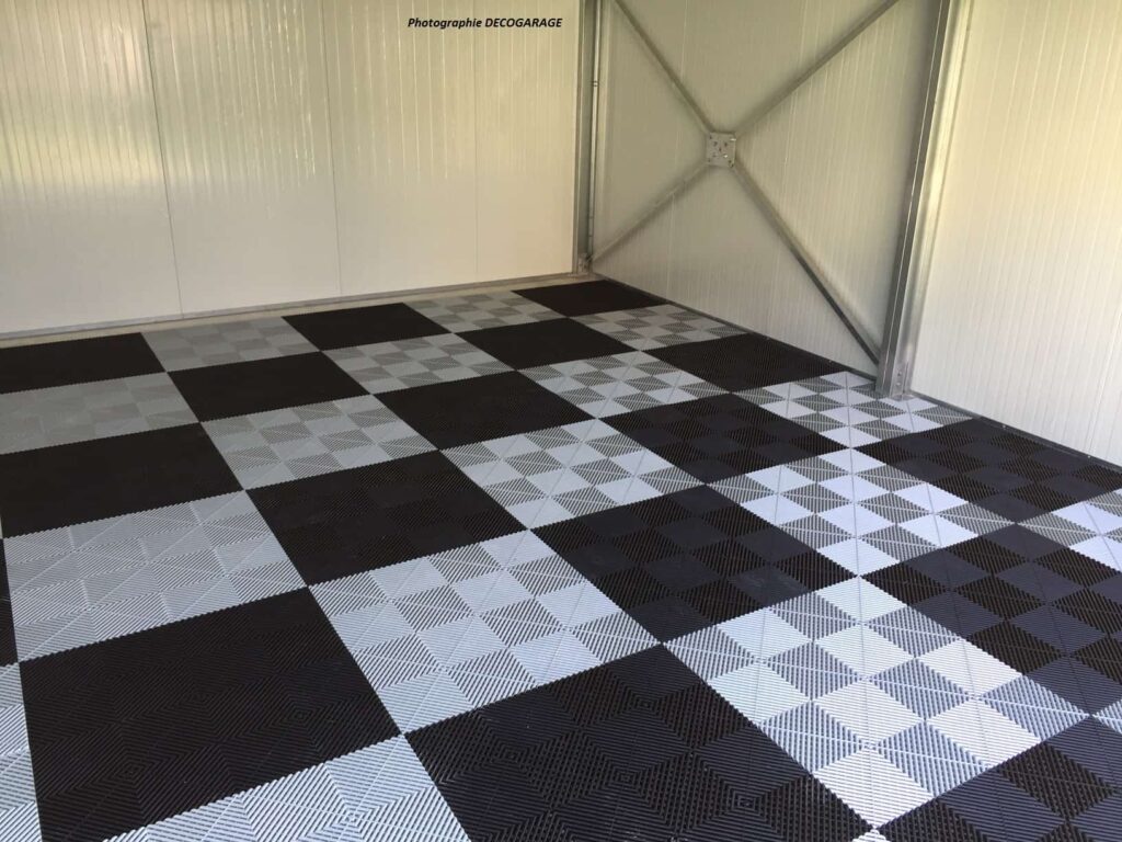 Dalle Garage Ribtrax PRO 24 Pièces – Sarcelle, Emboîtables, 15,75x15,75, USA