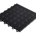 Dalle de sol garage pleine polypropylène DIAMOND HOME noir