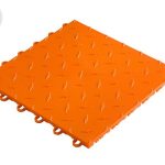 Dalle de sol garage pleine polypropylène DIAMOND HOME orange