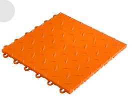 dalles de sol pleines orange