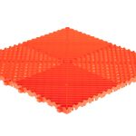 Dalle de garage clipsable ajourée RIBTRAX HOME orange