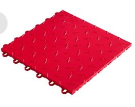 dalle de sol pleine rouge