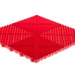 Dalle de garage clipsable ajourée RIBTRAX HOME rouge
