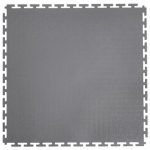 Dalle de sol PVC garage clipsable gris foncé