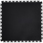 Dalle de sol PVC garage clipsable noire