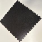 Dalle de sol PVC garage clipsable noire