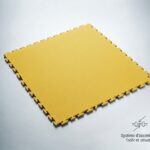 Dalle PVC clipsable garage jaune