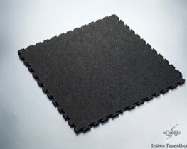 dalle sol garage clipsable noire