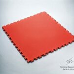 Dalle PVC clipsable garage rouge