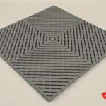 Dalle clipsable ajourée plate SMOOTHTRAX PRO gris argent